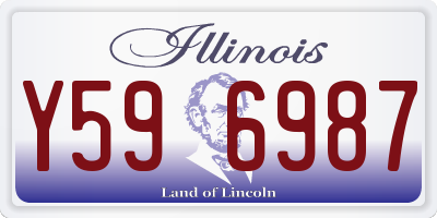 IL license plate Y596987