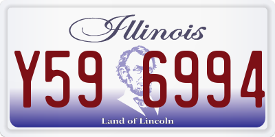IL license plate Y596994