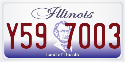 IL license plate Y597003