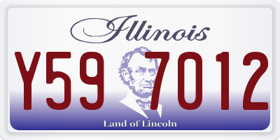IL license plate Y597012