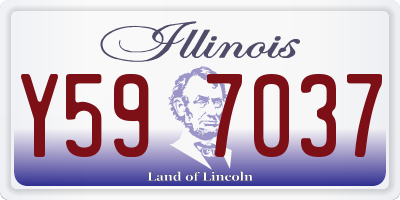 IL license plate Y597037