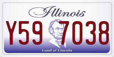 IL license plate Y597038