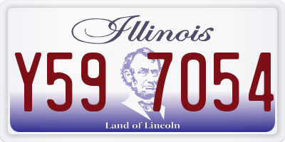 IL license plate Y597054