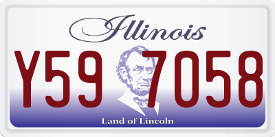 IL license plate Y597058