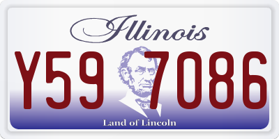 IL license plate Y597086