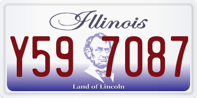 IL license plate Y597087