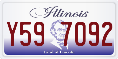 IL license plate Y597092