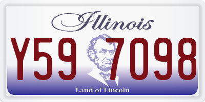 IL license plate Y597098