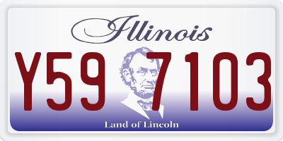 IL license plate Y597103