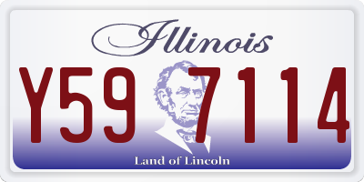 IL license plate Y597114