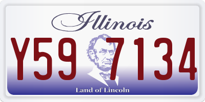 IL license plate Y597134