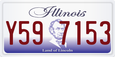 IL license plate Y597153