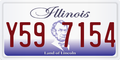 IL license plate Y597154