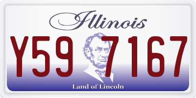 IL license plate Y597167