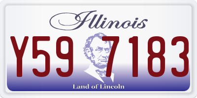 IL license plate Y597183