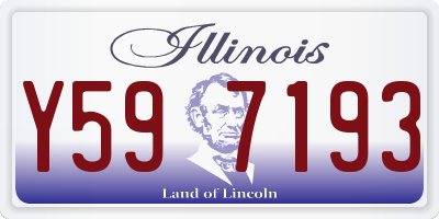 IL license plate Y597193
