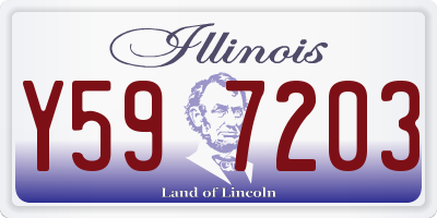 IL license plate Y597203