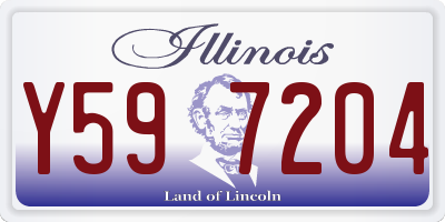 IL license plate Y597204