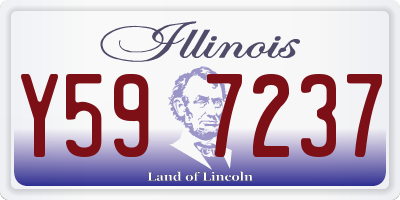IL license plate Y597237