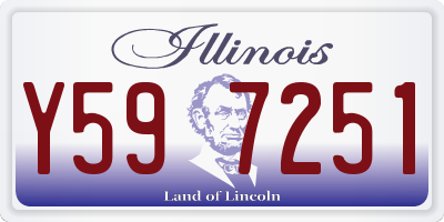 IL license plate Y597251