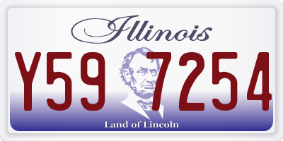 IL license plate Y597254