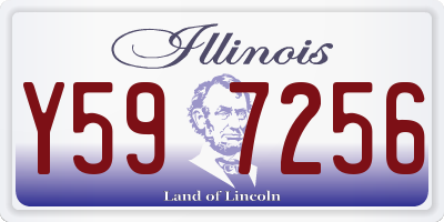 IL license plate Y597256