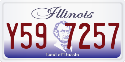 IL license plate Y597257