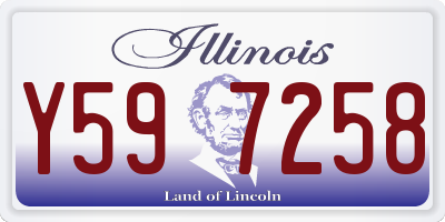 IL license plate Y597258