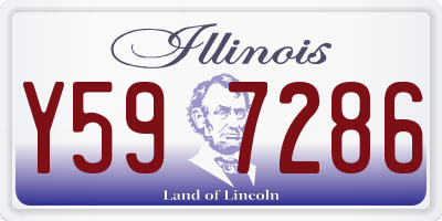 IL license plate Y597286