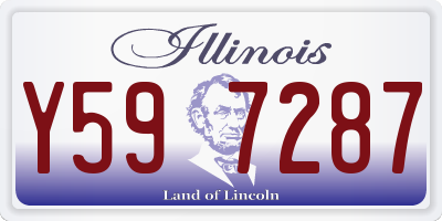 IL license plate Y597287