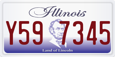 IL license plate Y597345