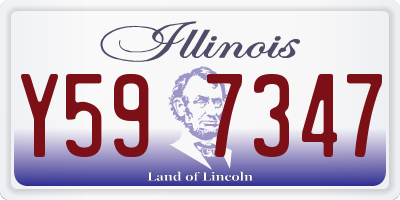 IL license plate Y597347