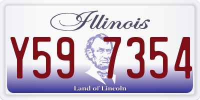 IL license plate Y597354