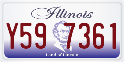 IL license plate Y597361