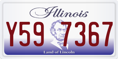 IL license plate Y597367