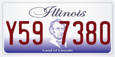 IL license plate Y597380
