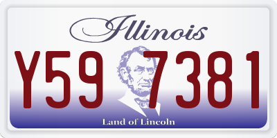 IL license plate Y597381