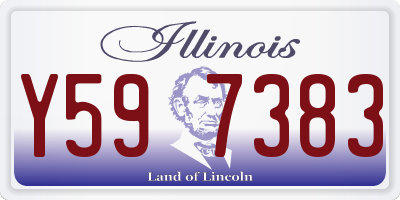 IL license plate Y597383