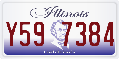 IL license plate Y597384