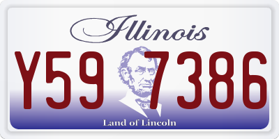 IL license plate Y597386