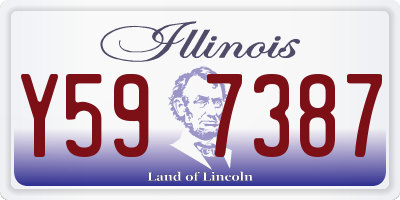 IL license plate Y597387