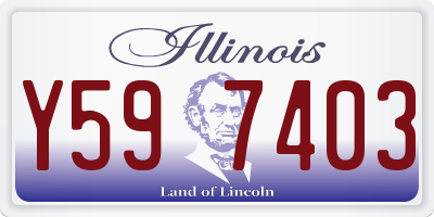 IL license plate Y597403