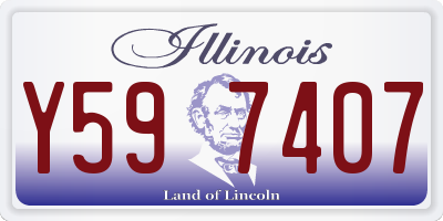 IL license plate Y597407