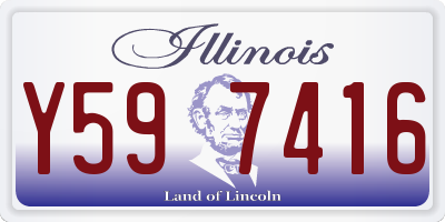IL license plate Y597416
