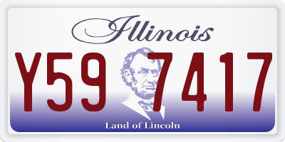 IL license plate Y597417