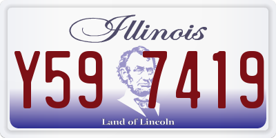 IL license plate Y597419
