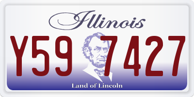 IL license plate Y597427