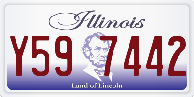 IL license plate Y597442