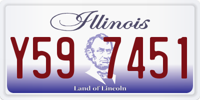 IL license plate Y597451