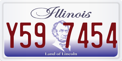 IL license plate Y597454